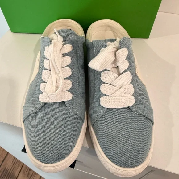 Kate Spade Women’s Denim and Cream Slip-On Sneakers - Picture 3 of 9